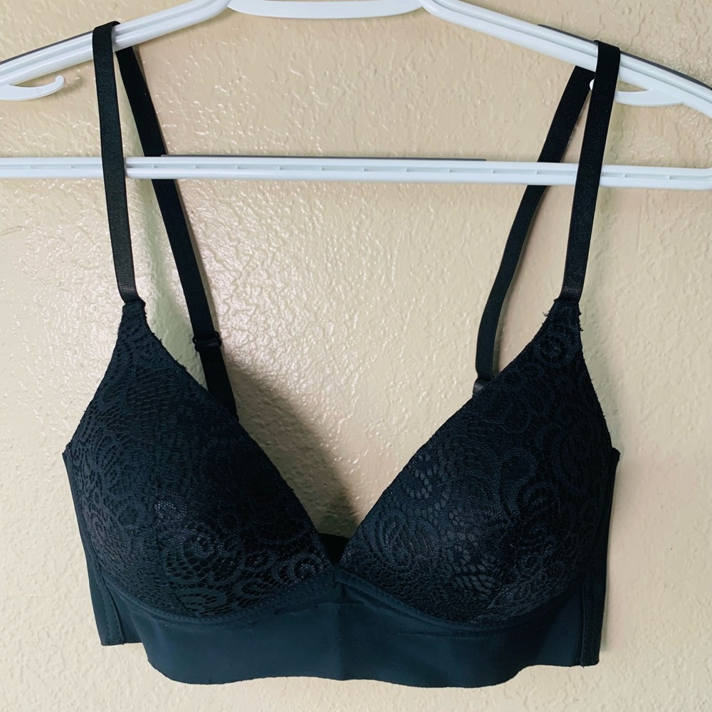 Prima Valentina Black Lace Padded Bra Size 36B